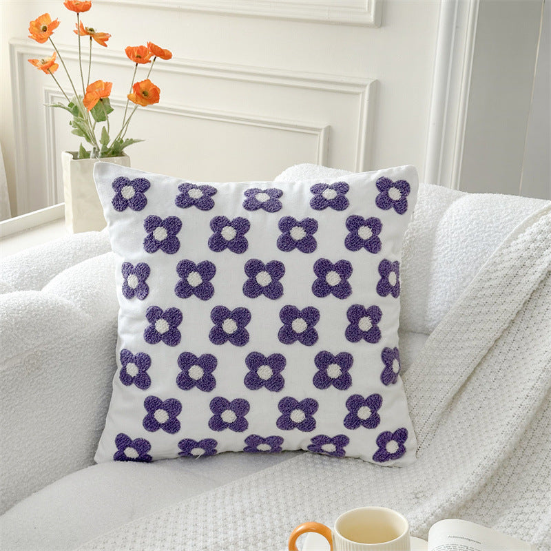 St Patrick Clover Embroidered Throw Pillow Cover 18 x 18 In