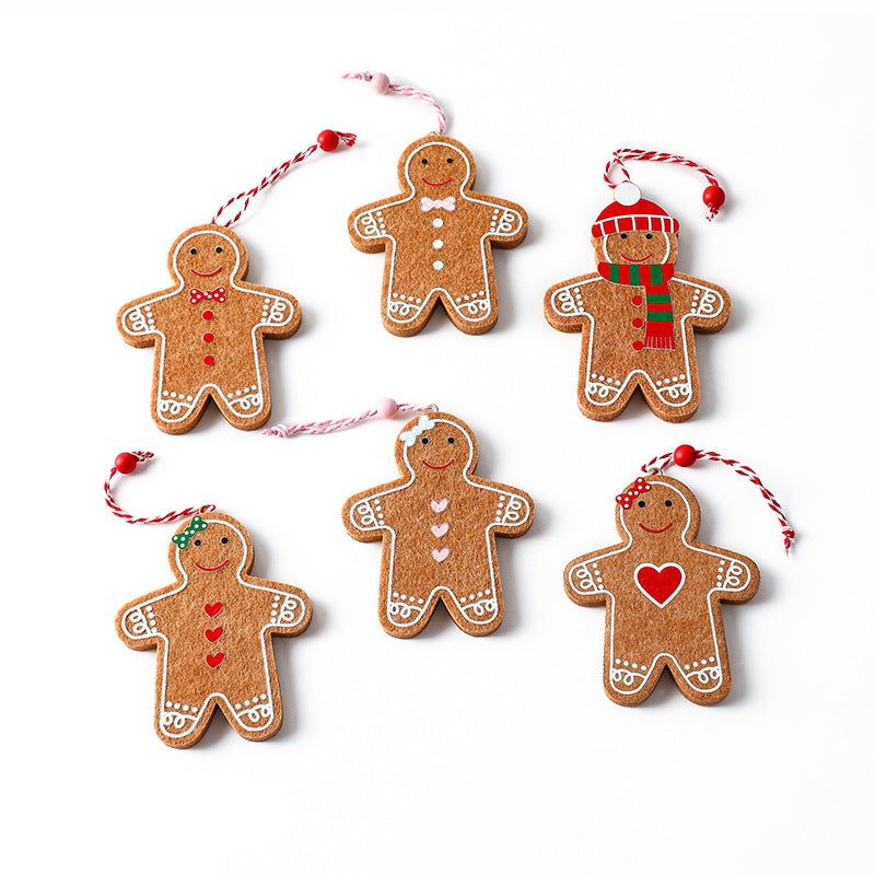 Felt Gingerbread Man Christmas Tree Ornaments