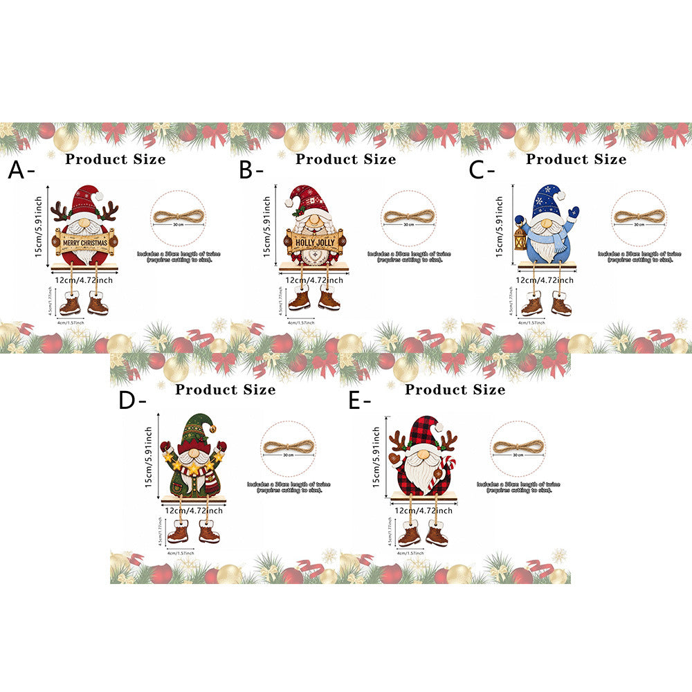 Christmas Gnome Wooden Tabletop Decor With Boots