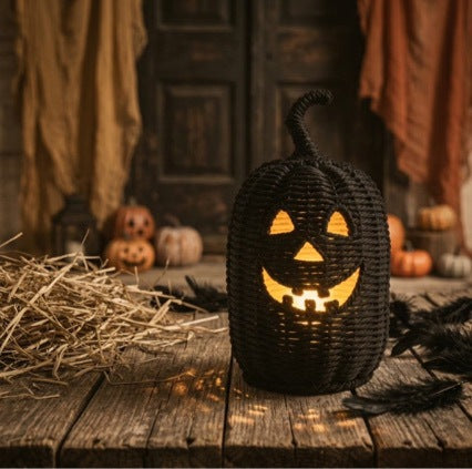 Halloween Resin Pumpkin Lantern Tabletop Decor
