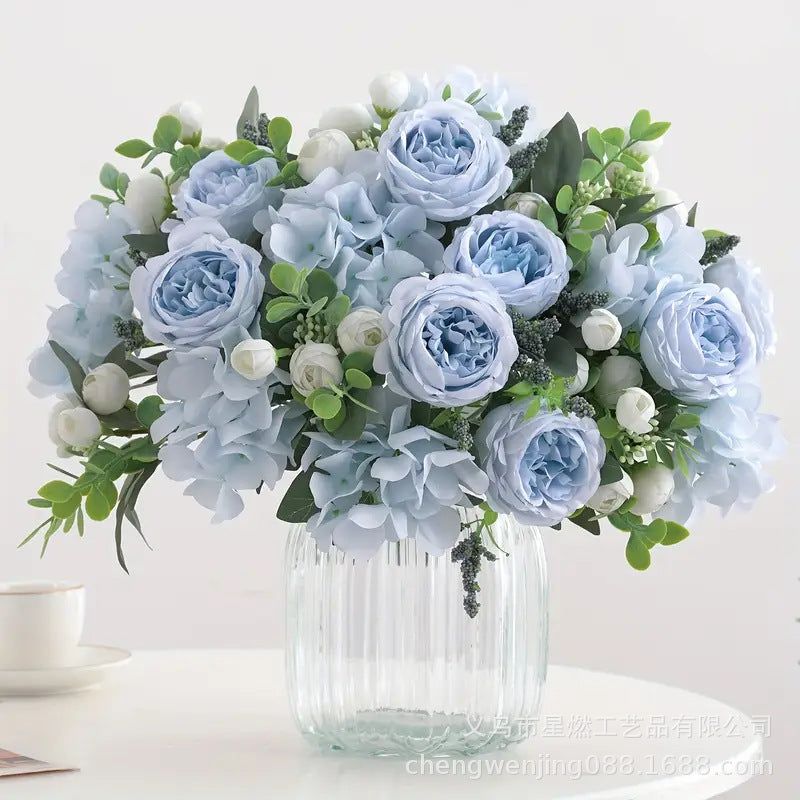 Valentine Artificial Peony Rose Bouquet Home Decor