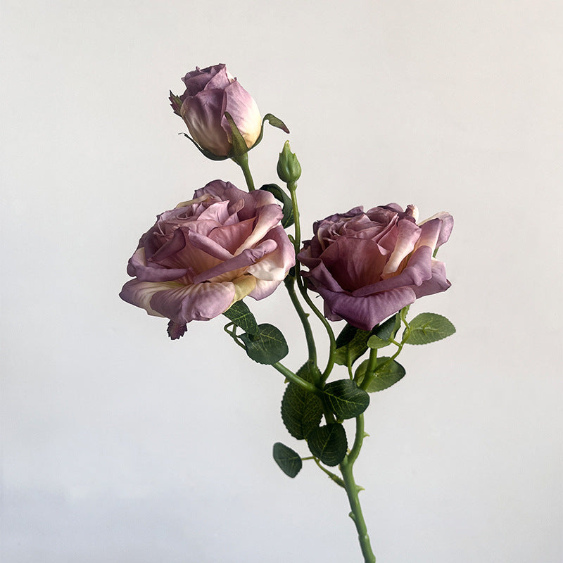 Valentine’s Day Vintage Faux Rose Bouquet Burnt Edge Decor