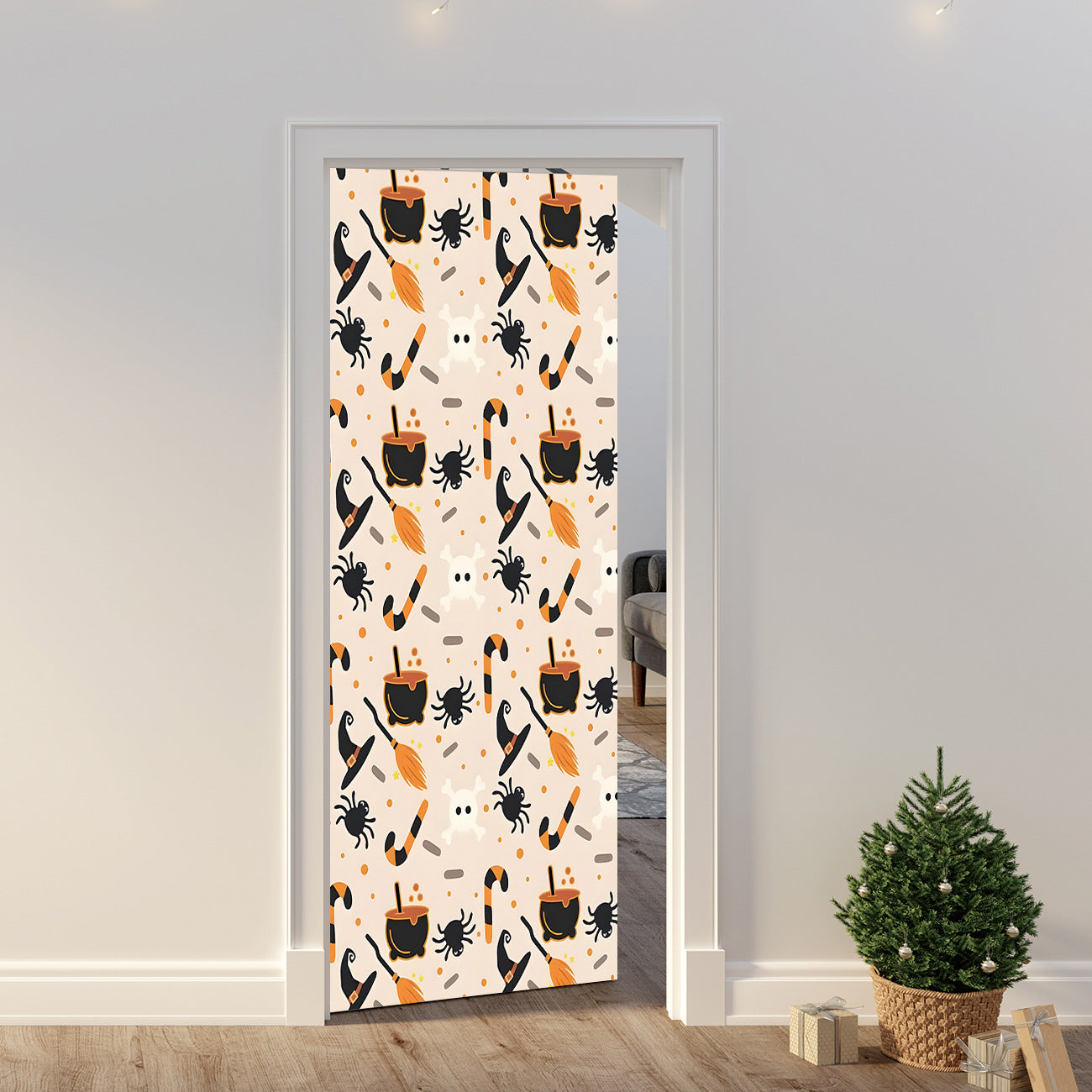 Halloween Door Cover Polyester Seasonal Party Decoration