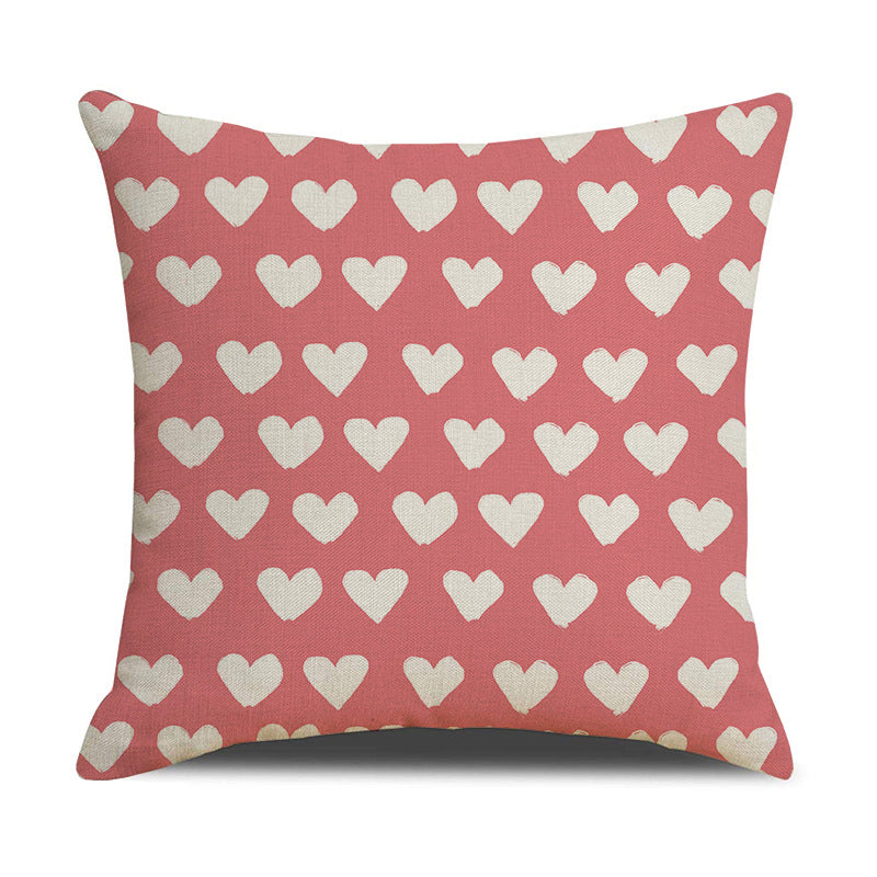 Pink Heart Valentine Pillow Covers Set Cute Love Quote Decor