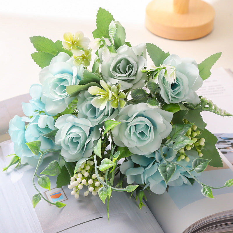 Valentines Day Romantic Rose Artificial Bouquet Home Decor