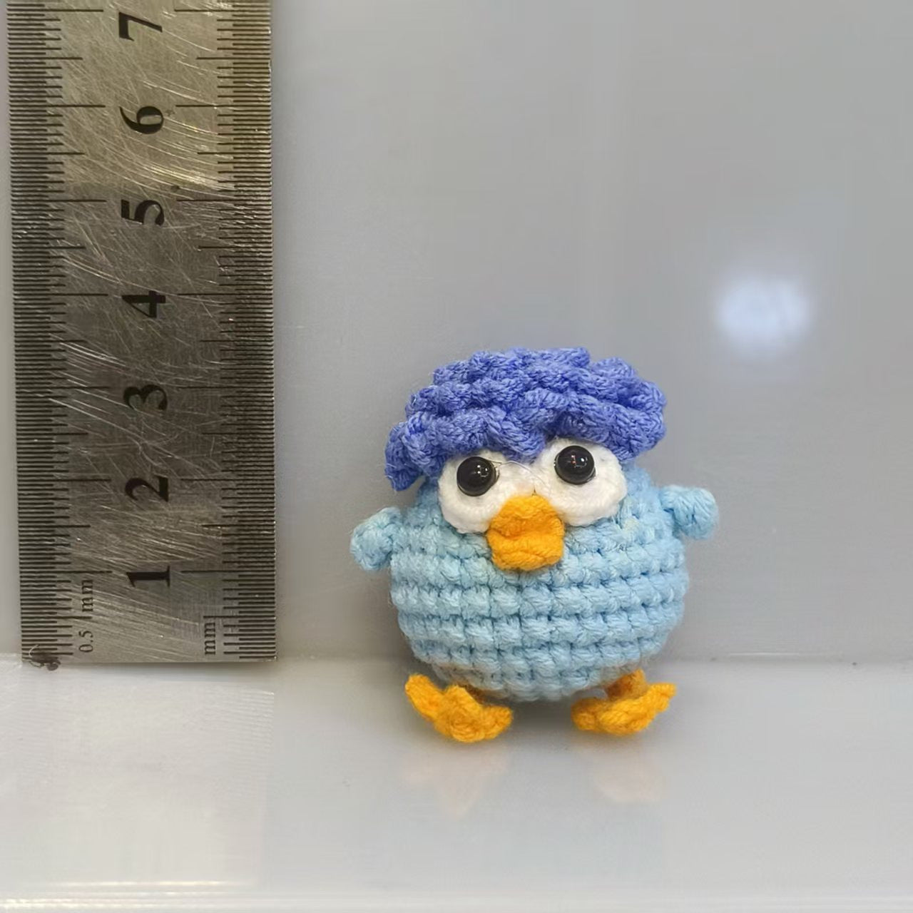 Handmade Crochet Chick Plush Cute Yarn Desk Figurine Home Decor