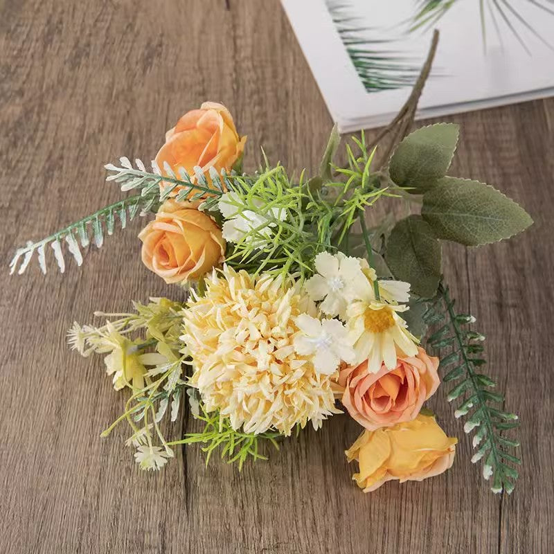 Valentine’s Day Faux Rose Hydrangea Bouquet Home Decor