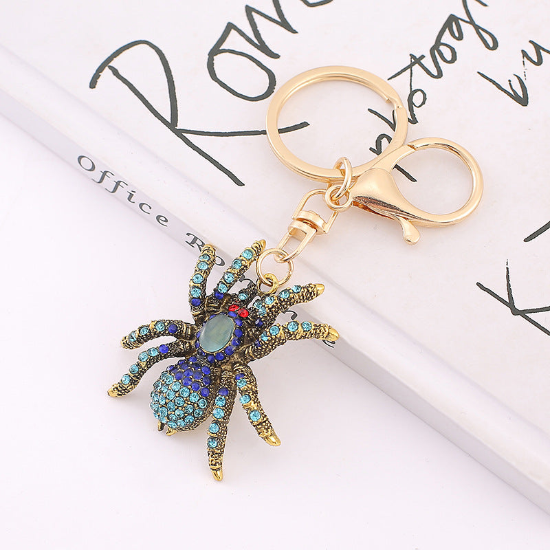 Rhinestone Spider Keychain Animal Bag Charm Gift