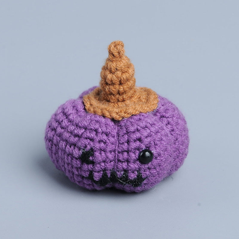 Handmade Crochet Halloween Pumpkin Hanging Ornaments