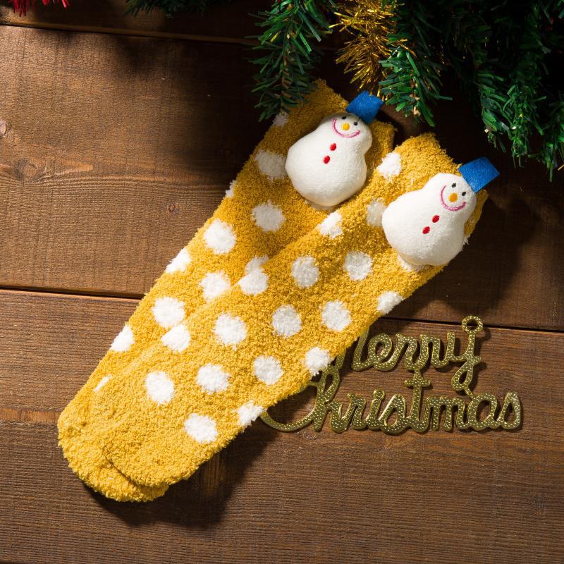 Christmas Coral Fleece Cozy Winter Holiday Socks