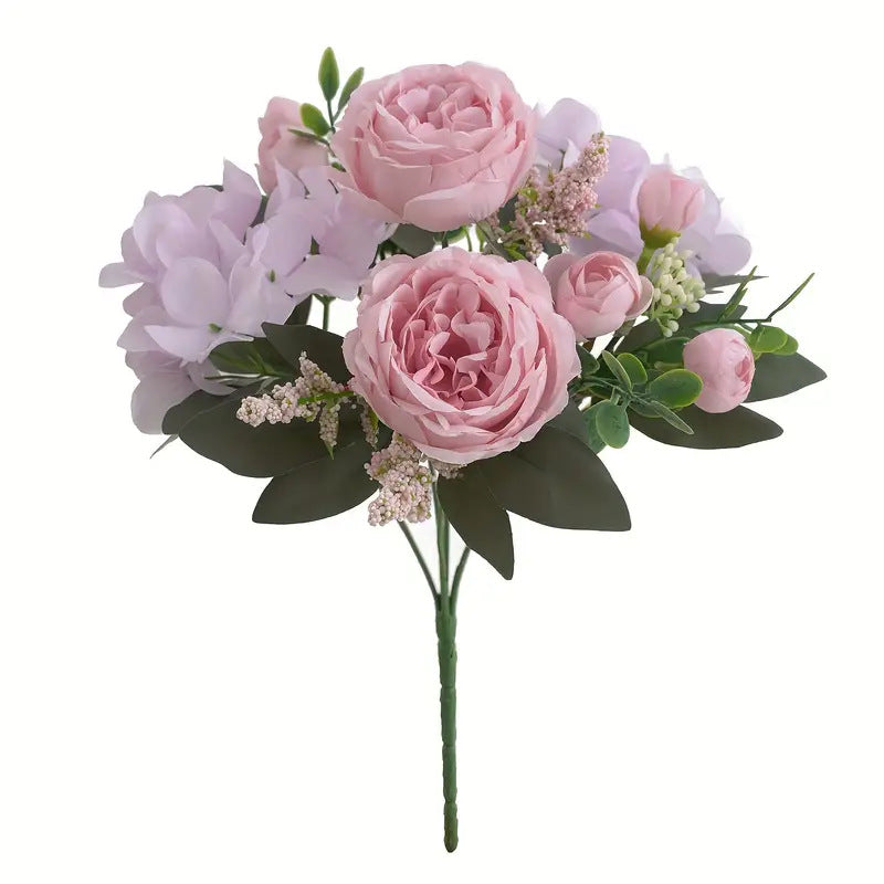 Valentine Artificial Peony Rose Bouquet Home Decor