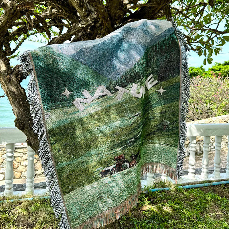Woven Throw Blanket Tapestry Couch Throw Home Decor