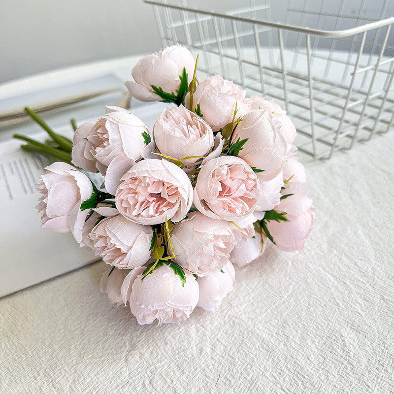 Artificial Peony Flower Bouquet Faux Floral Wedding Home Decor