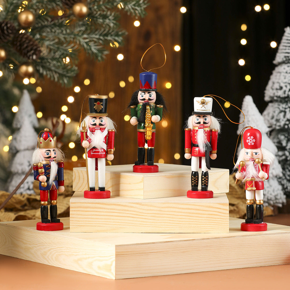 Christmas Nutcracker Wooden Figurine Holiday Table Decor