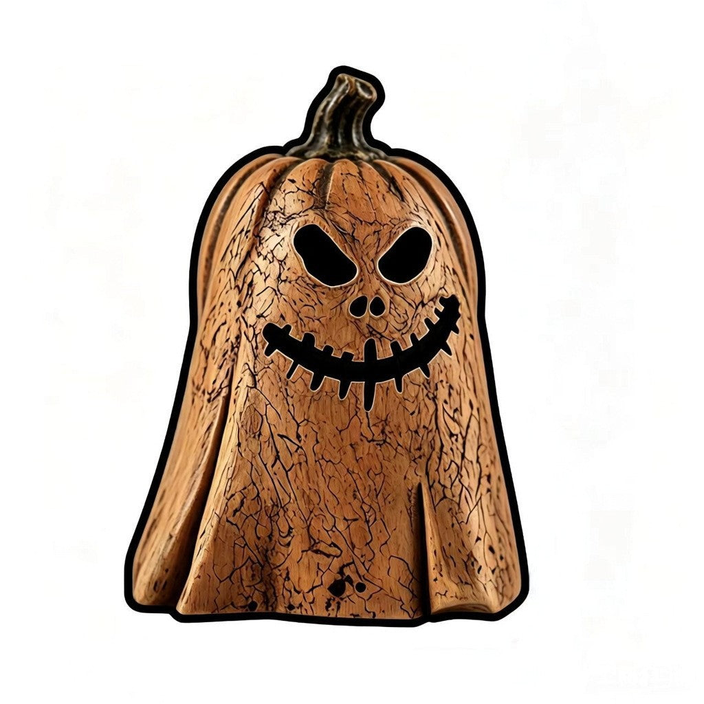 Spooky Halloween Wooden Sign Tabletop Figurine Seasonal Decor