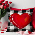 Valentine Heart Linen Pillow Covers Set for Cozy Home Decor