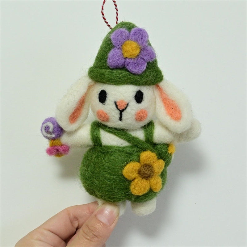 Handmade Felt Animal Keychain Plush Bag Charm Ornament