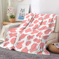Valentine Flannel Throw Blanket Cozy Heart Print