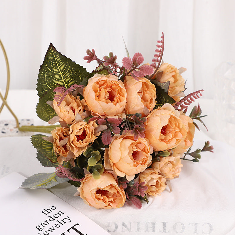 Valentine’s Day Peony Rose Artificial Flower Bouquet Decor