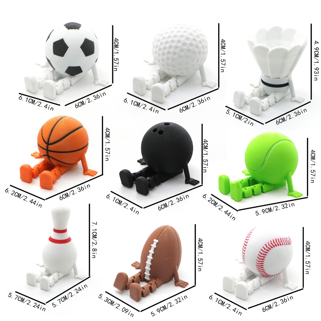 Sports Ball Desk Figurine Miniature Decorative Toy