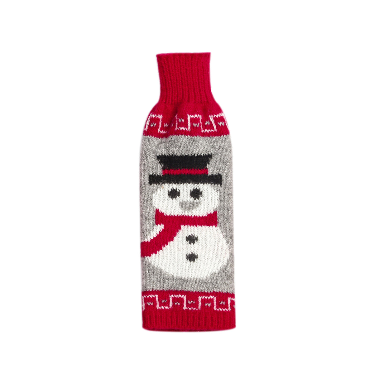Christmas Wine Bottle Sweater Covers Santa Snowman Decor