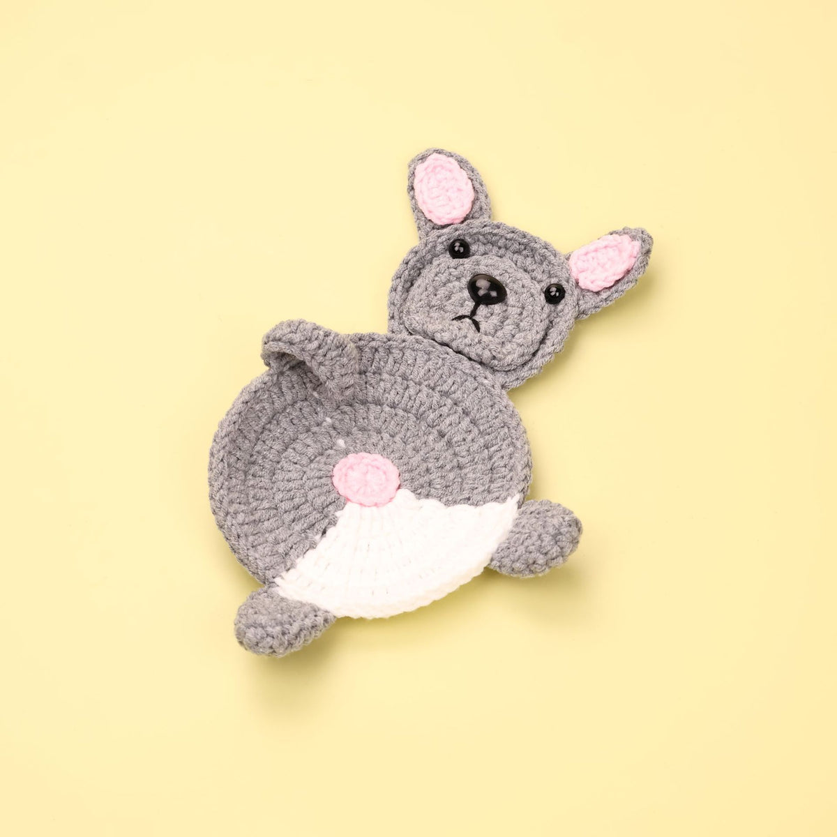 Handmade Crochet Corgi Animal Coaster Home Decor