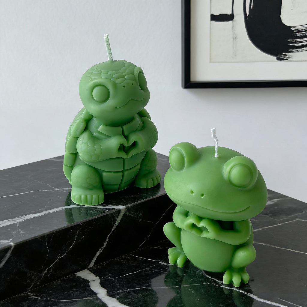 Cute Frog Turtle Dog Candle Decorative Soy Wax Blend Candle
