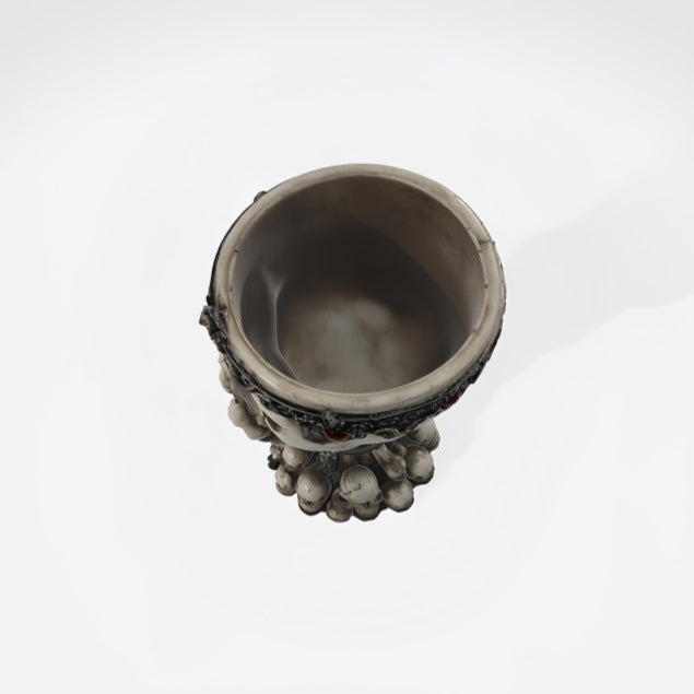 Gothic Skull Planter Resin Vase Halloween Decor