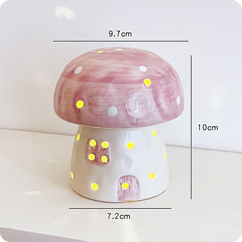 Mushroom LED Night Light Mini Cottage Table Decor