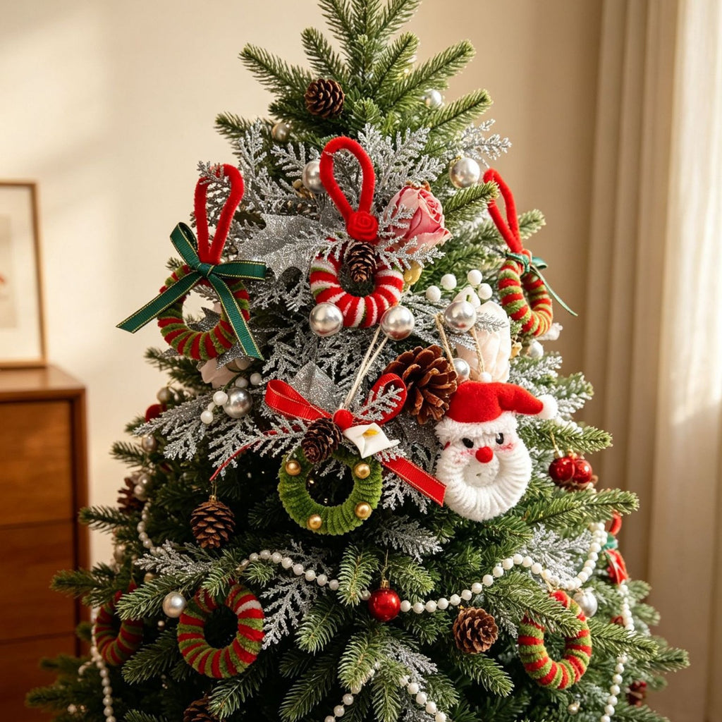 Mini Christmas Wreath Ornament Holiday Tree Hanging Decor