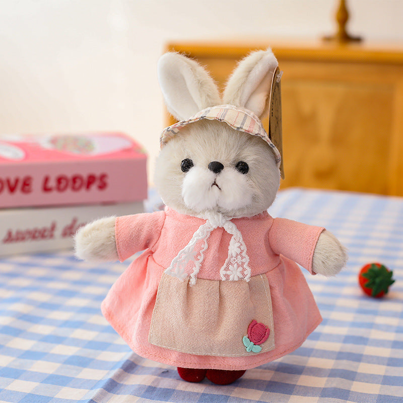Vintage Bunny Plush Bag Charm Gift Cute Toy