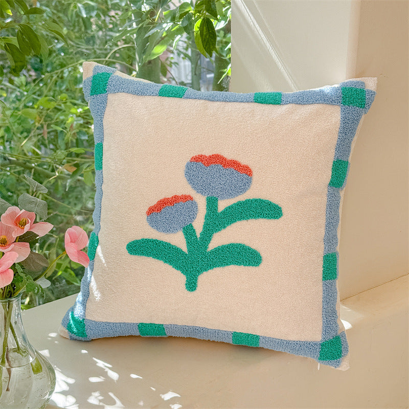 Valentine’s Day Tufted Floral Pillow Cover Nordic Decor