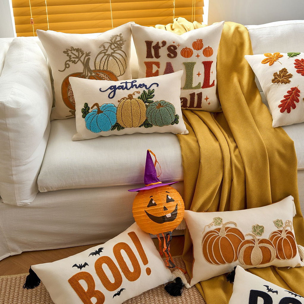 Polyester Halloween Pumpkin Decorative Throw Pillow Cover