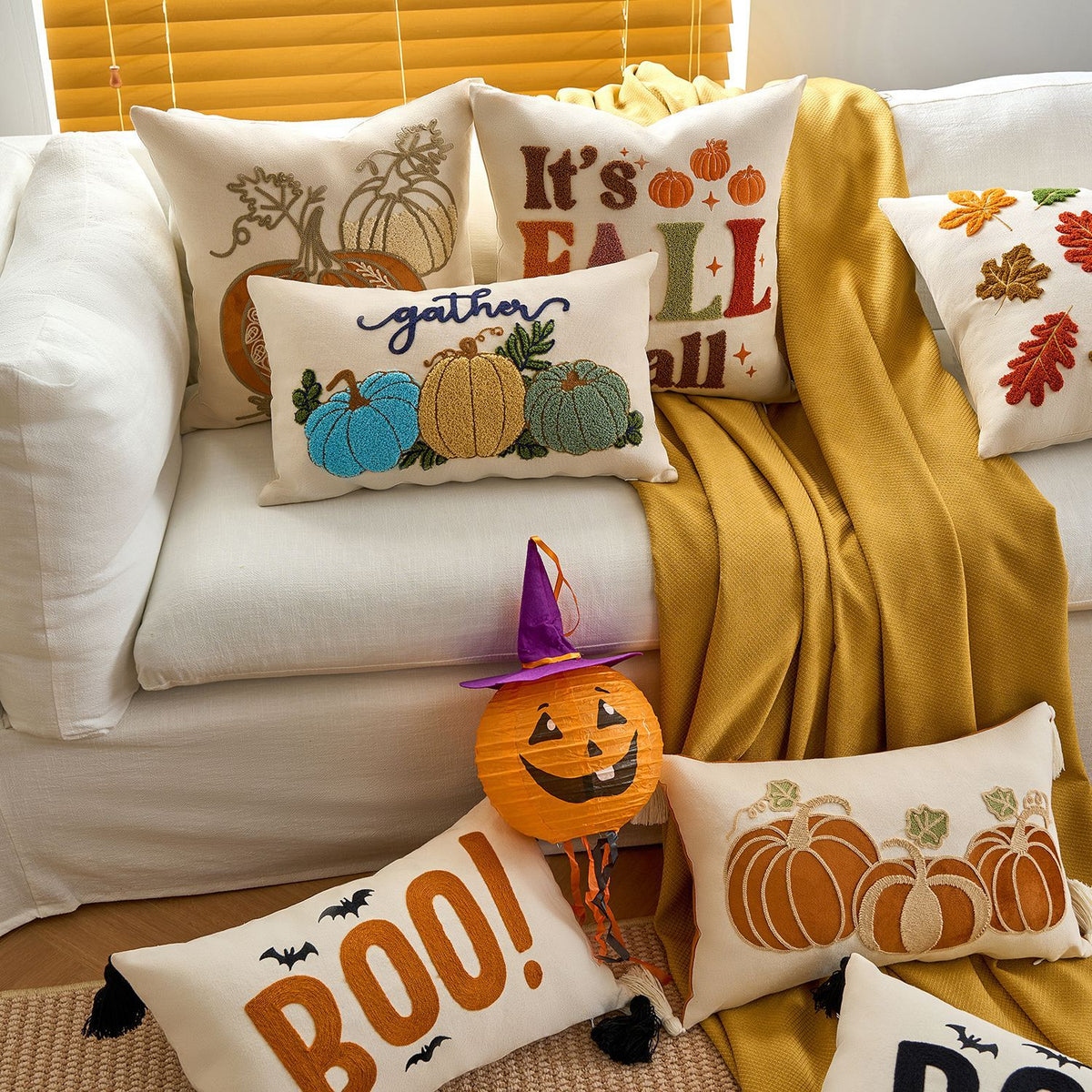 Polyester Halloween Pumpkin Decorative Throw Pillow Cover