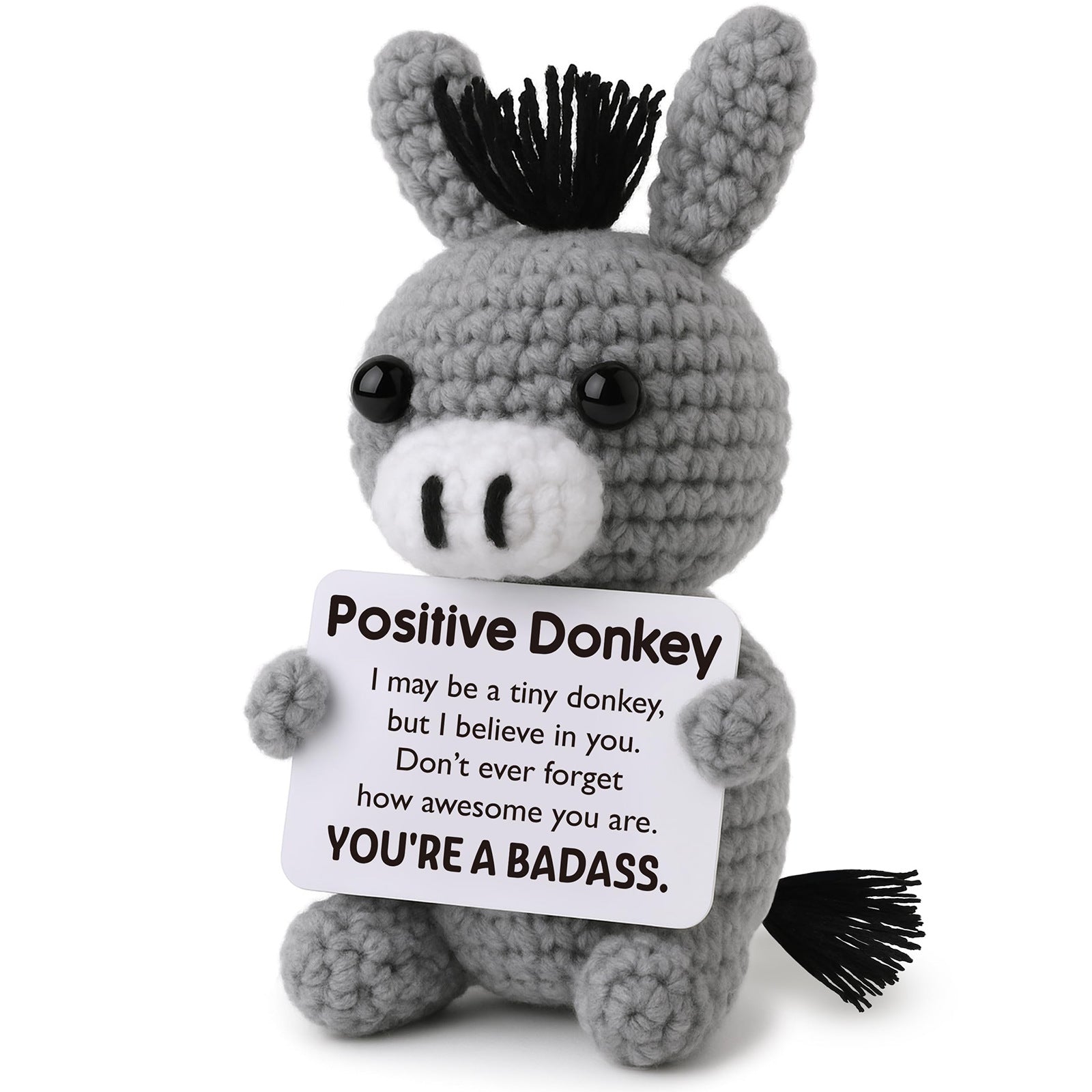 Handmade Crochet Donkey Plush Funny Gift Decor