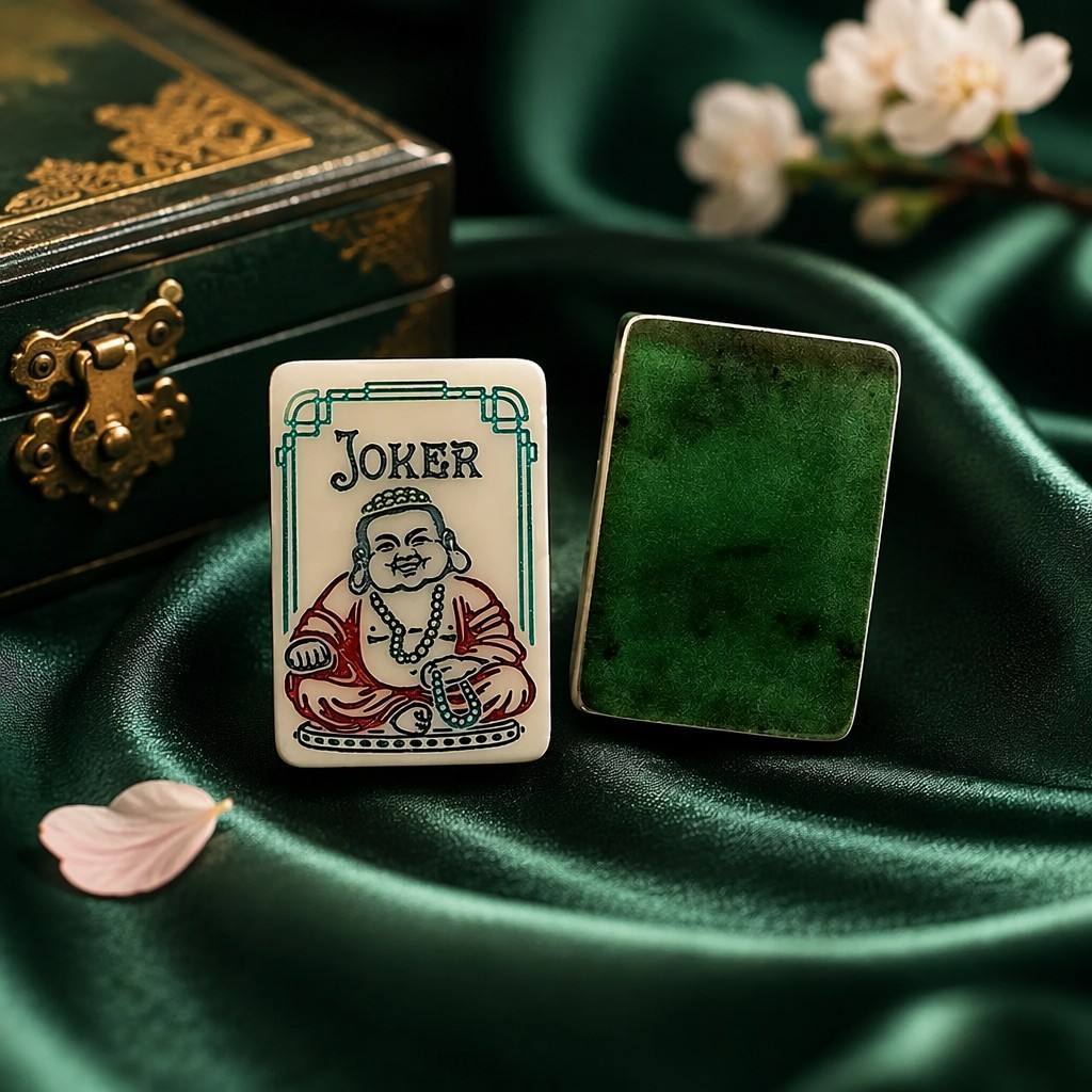 Green Jade Acrylic Mahjong Set Classic Game Tiles
