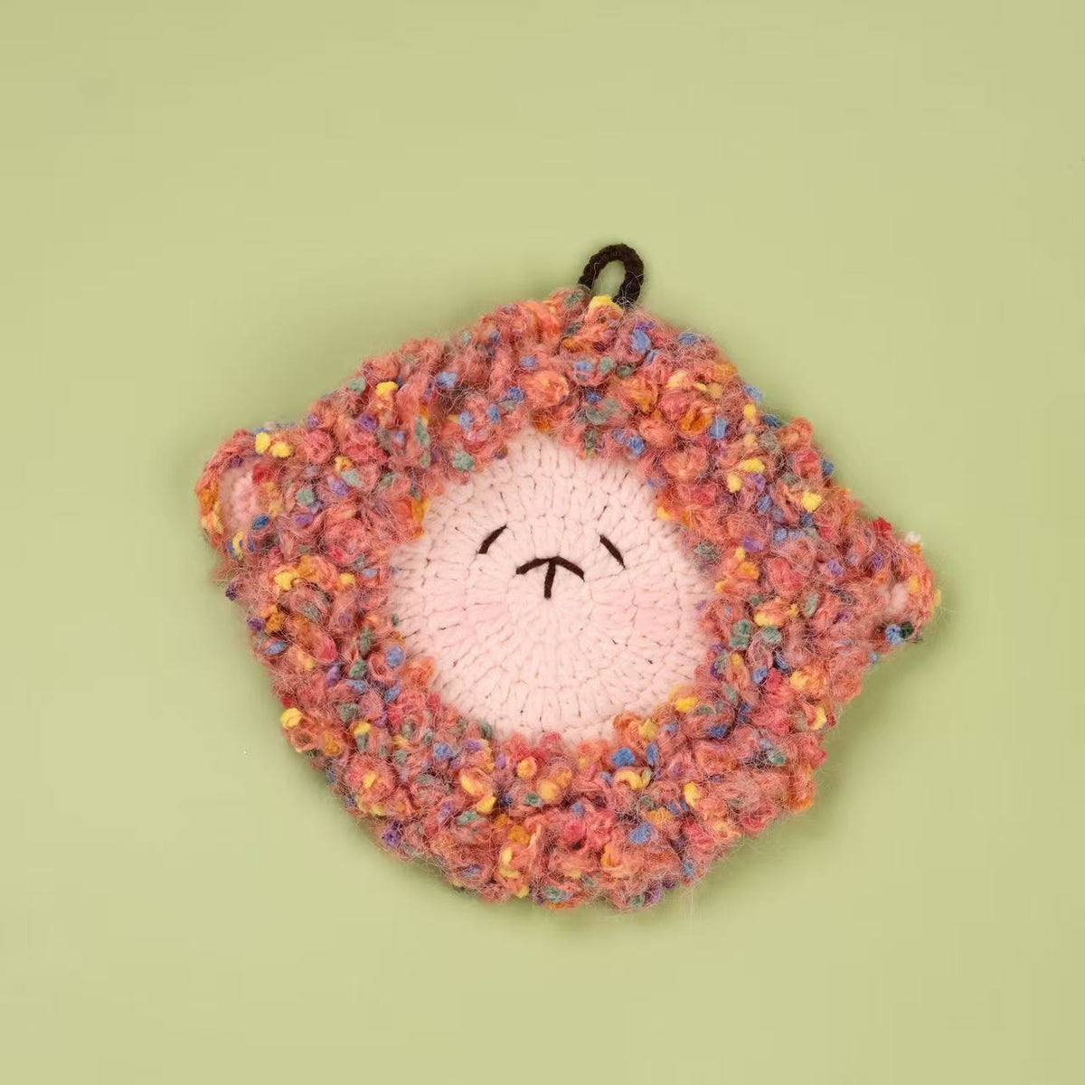 Handmade Crochet Sheep Coaster Cute Animal Drink Mat