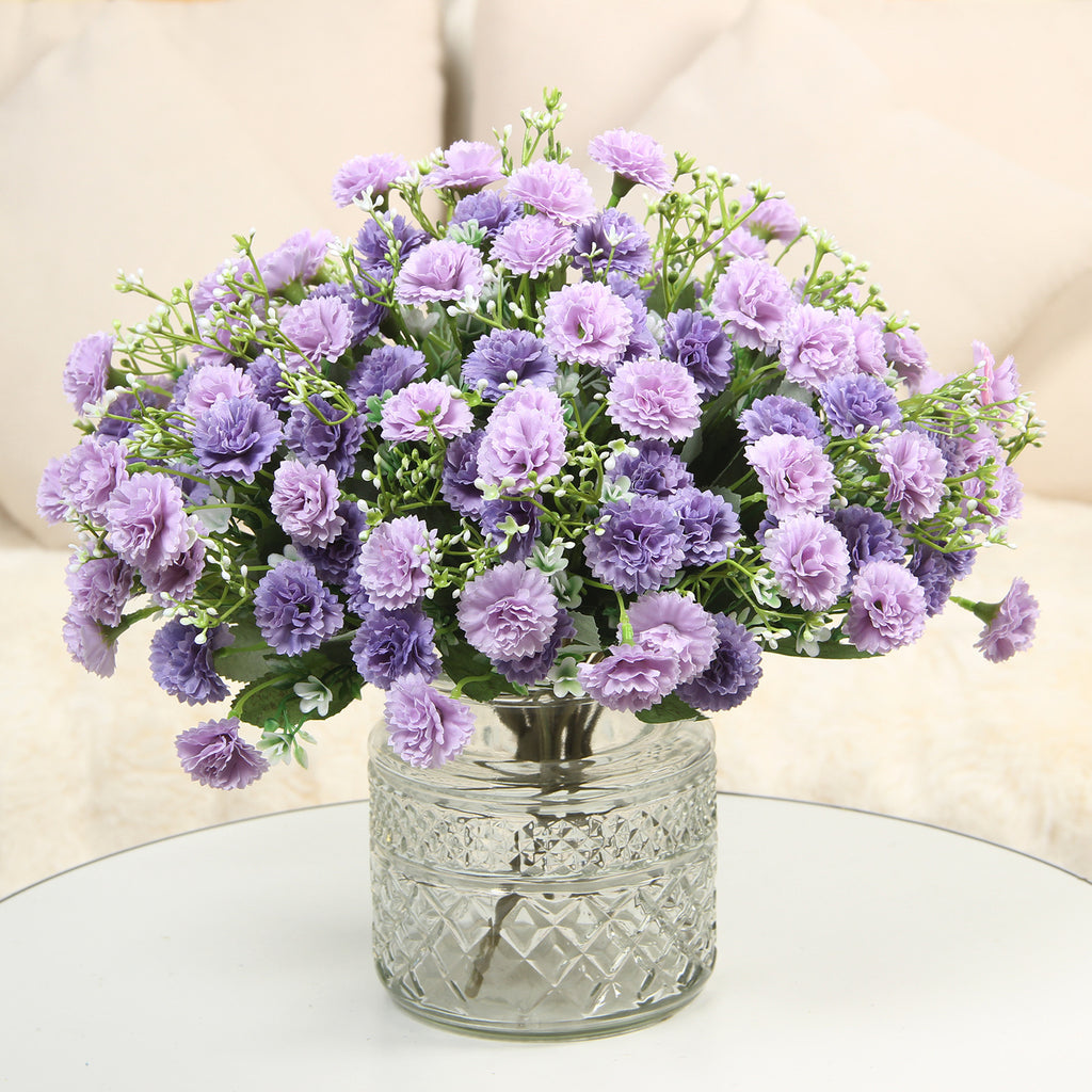 Silk Flower Bouquet Faux Floral Decorative Accent