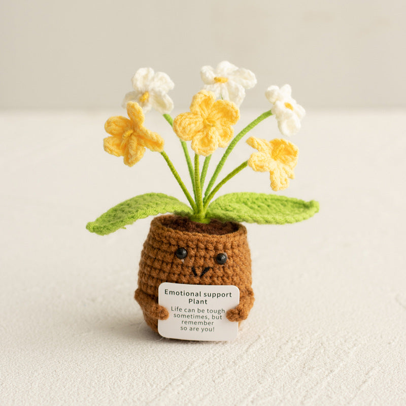 Handmade Crochet Forget-Me-Not Flower Home Decor