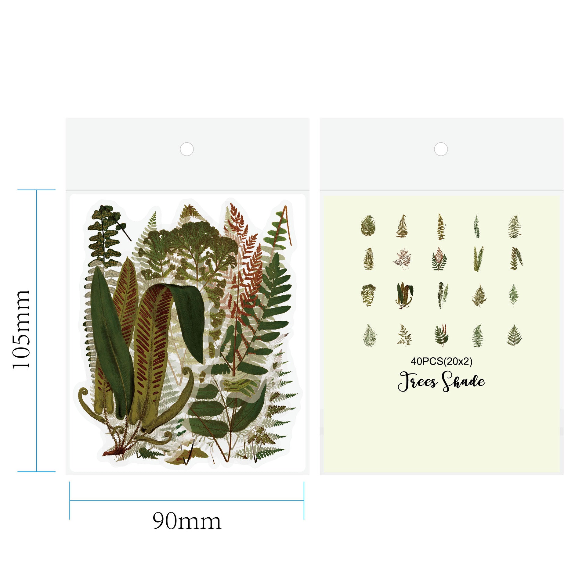 Botanical Flower Stickers Transparent PET Journal Set