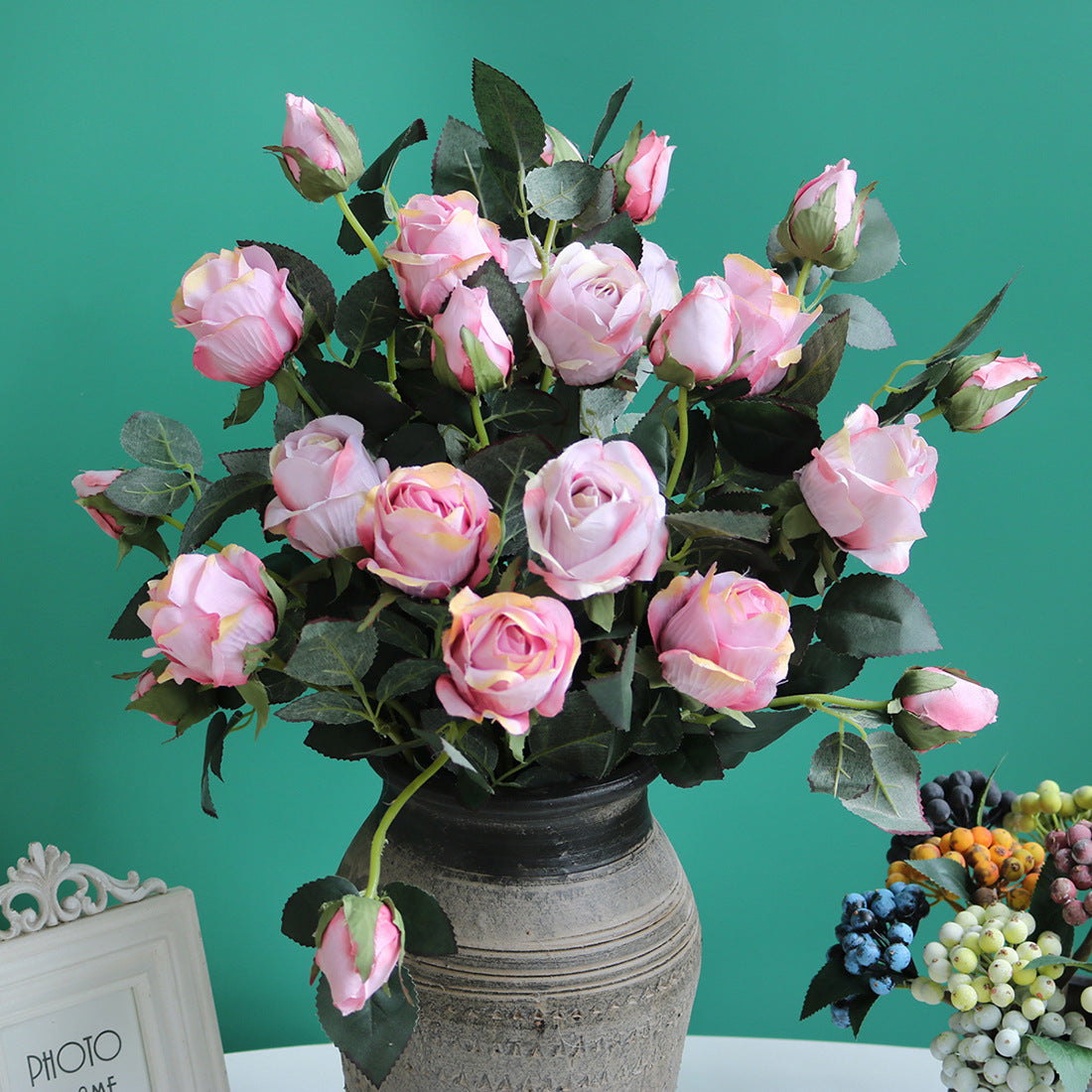 Vintage Faux Rose Bouquet for Valentine’s Home Decor