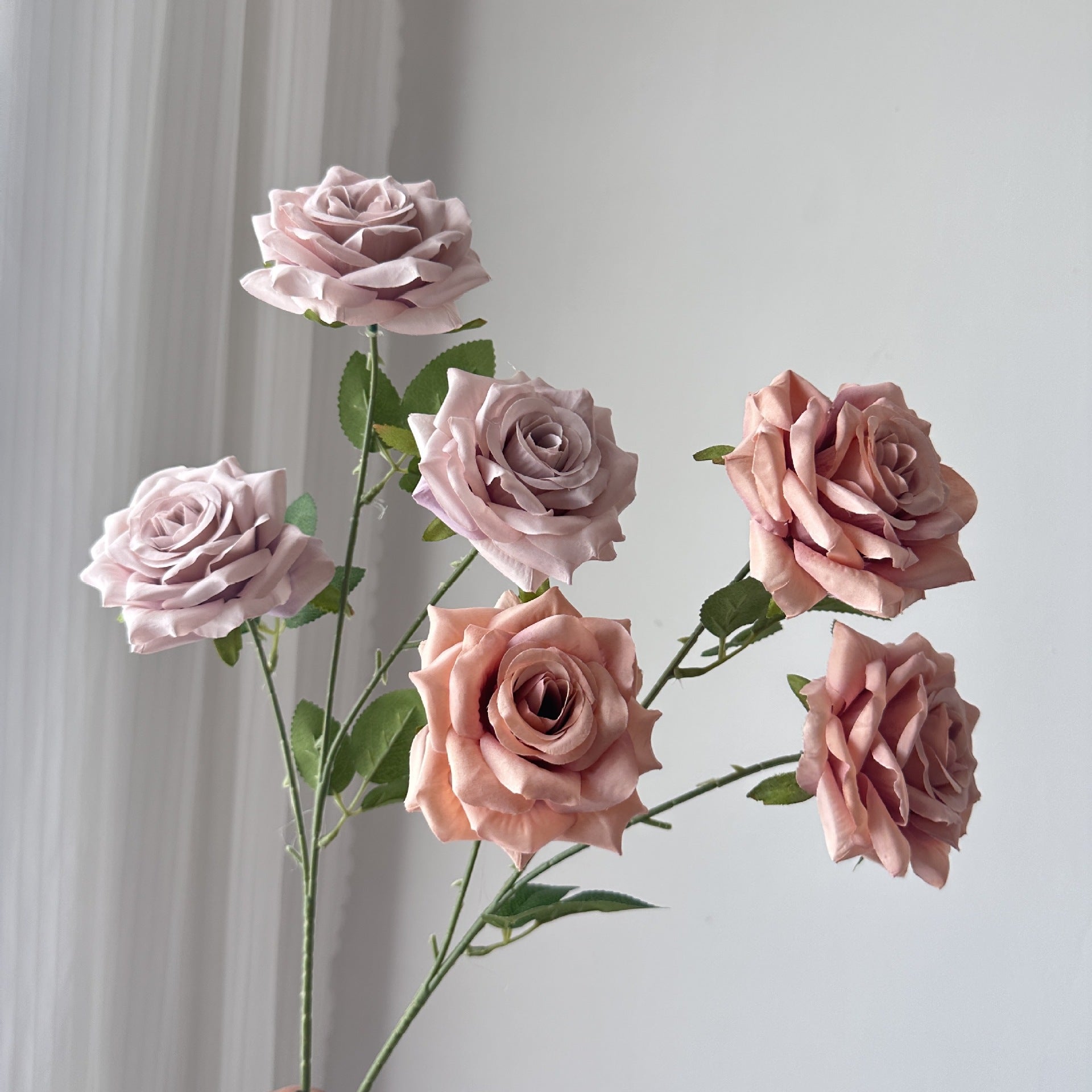 Valentine’s Day 3 Head Faux Rose Bouquet Wedding Decor