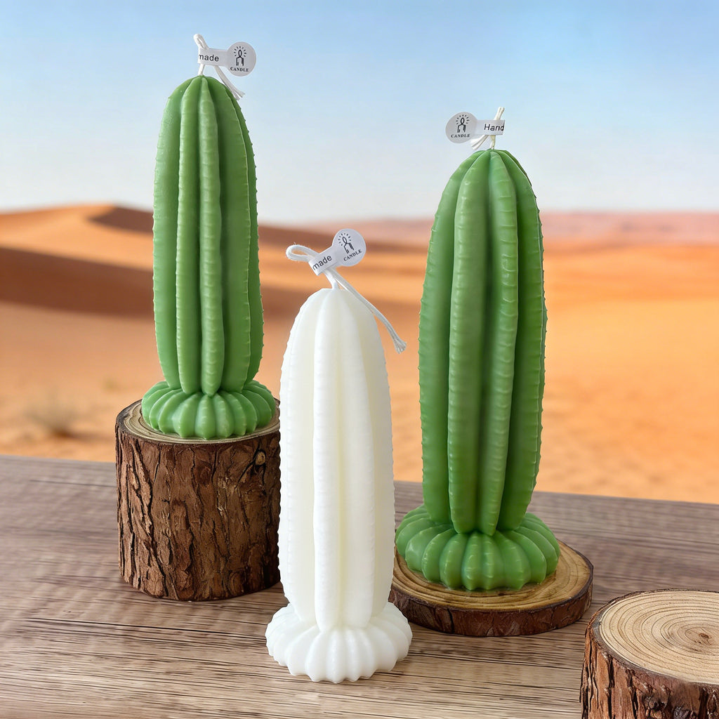Cactus Candle Desert Plant Decor Minimalist Home Accent Gift