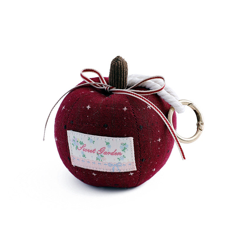 Christmas Fabric Apple Plush Ornament Holiday Seasonal Decor