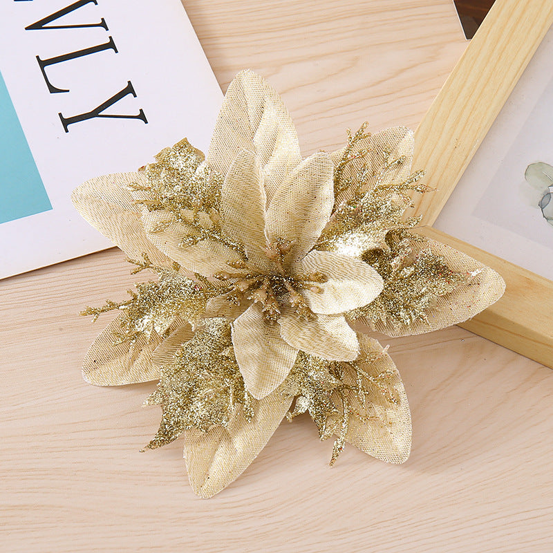 Christmas Artificial Flower Heads Holiday Tree Decor