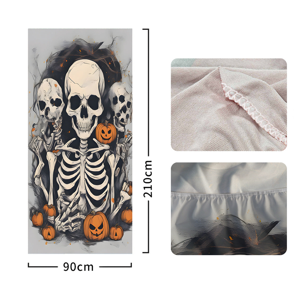 Halloween Door Cover Polyester Seasonal Party Decoration
