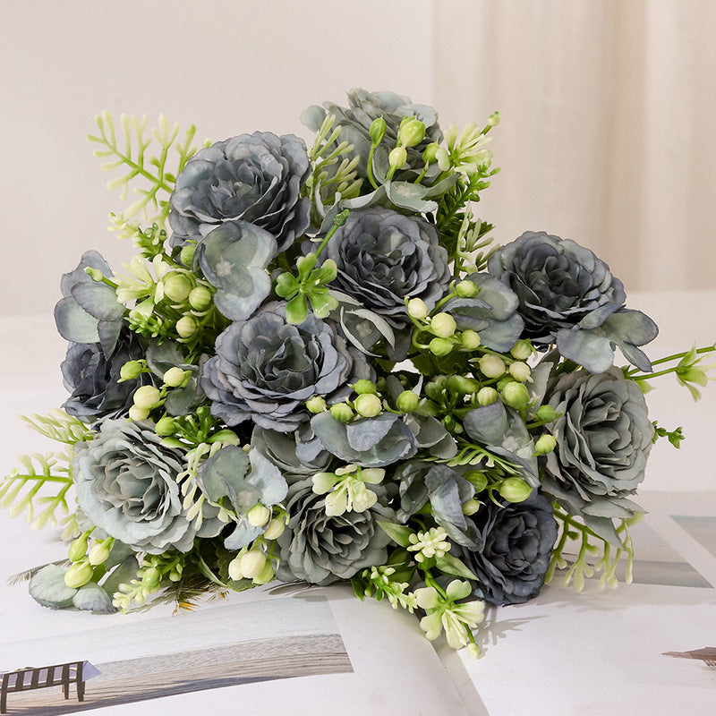 Valentine’s Day Vintage Peony Rose Hydrangea Faux Bouquet