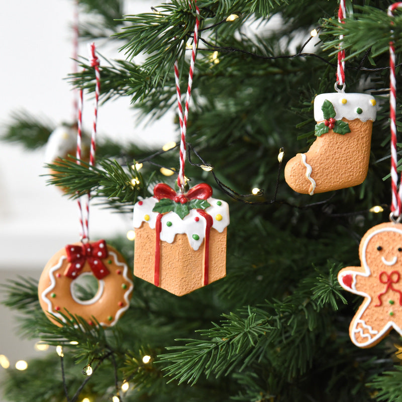 Christmas Resin Cookie Ornaments Holiday Tree Hanging Decor