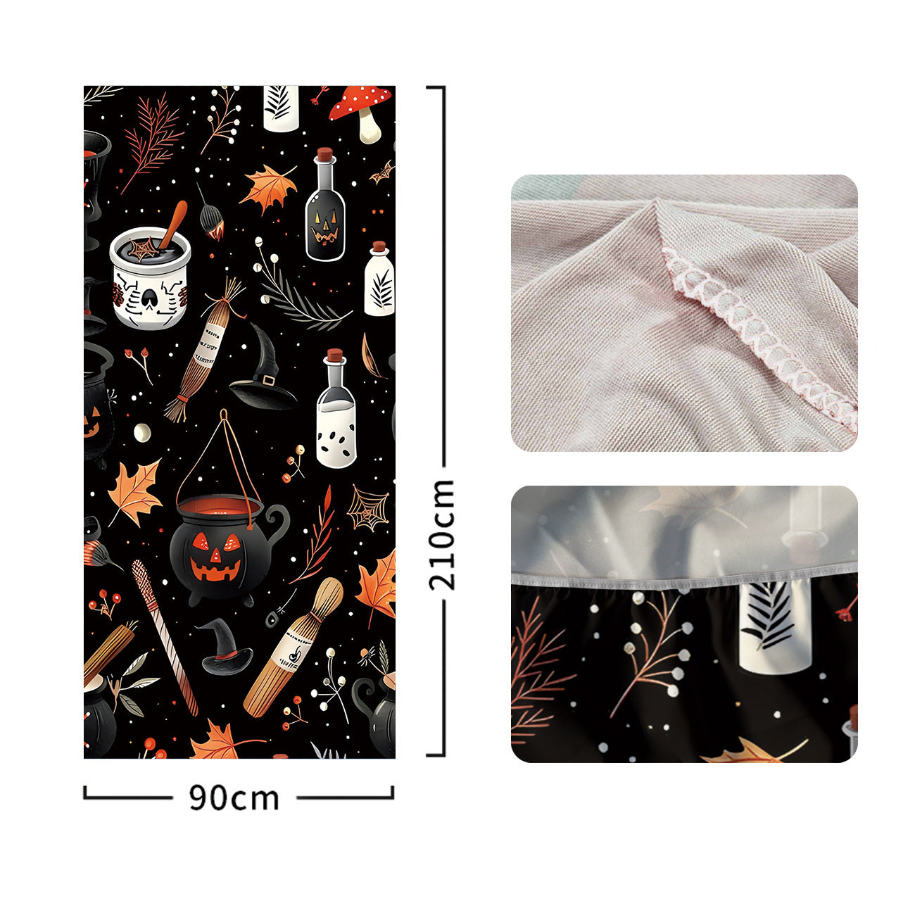Halloween Door Cover Polyester Seasonal Party Decoration