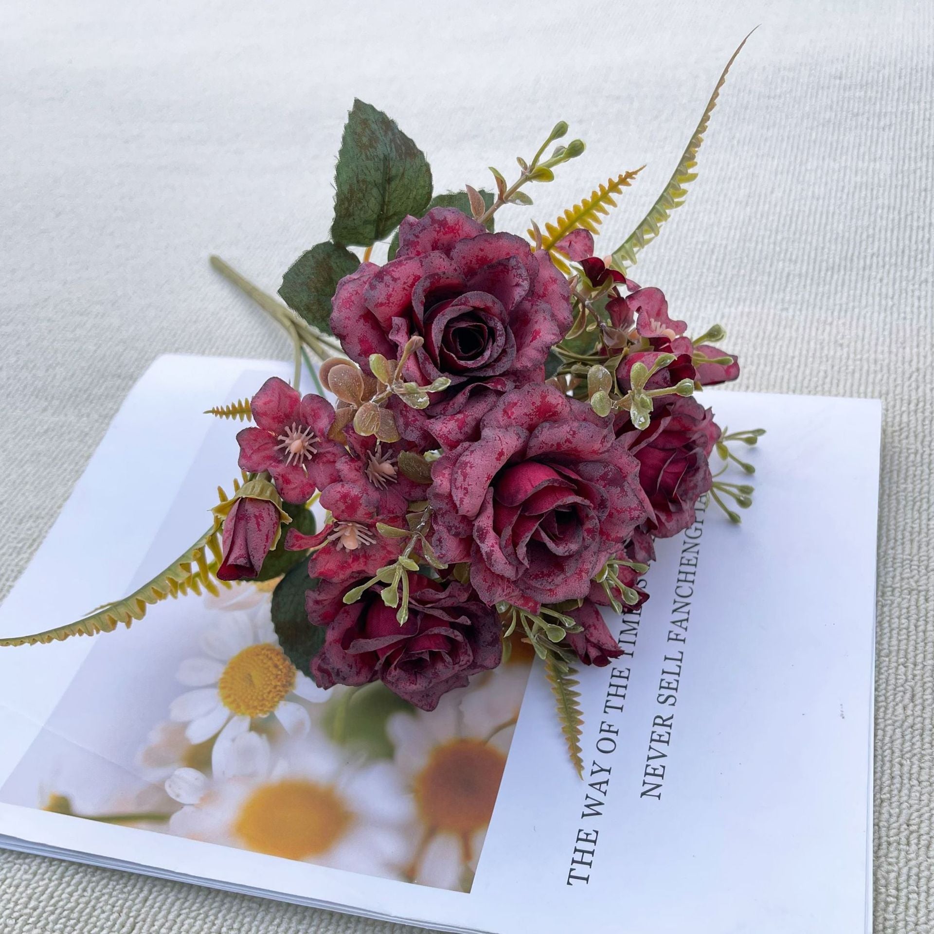 Valentine’s Day Romantic Faux Rose Bouquet for Home Decor